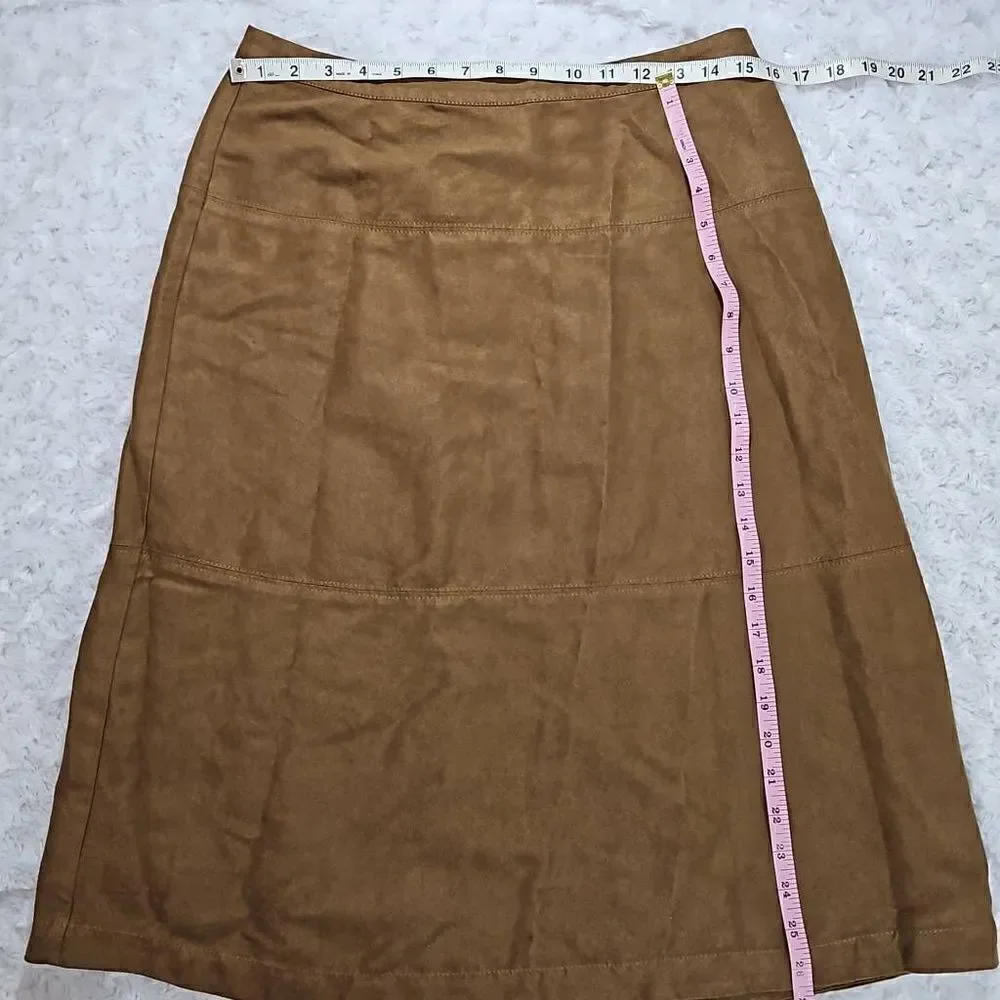 Brown Faux Microfiber Suede Banana Republic Brown Skirt Size 6